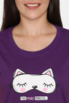 Coucou Printed Pyjama Set - Bright Violet — thumbnail 9